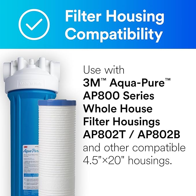 3M Aqua-Pure AP810-2 Whole House Replacement Water Filter Drop-in Cartridge, Large Capacity, for use with AP802 Housing
