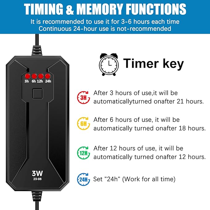 TAISHAN Aquarium Clean Light, 9W LED, Algae Bloom Cleaner for Fish Tank, Submersible with Timer, Clear Waterproof Clean Lamp for Pond, Swimming Pool