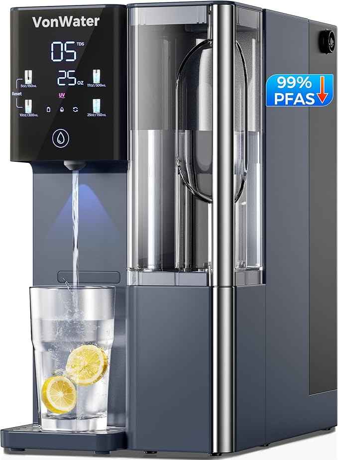 7-Stage Countertop Reverse Osmosis Water Filter System, 528 Gallons RO Water Filtration with Portable Pitcher, NSF/ANSI 372,53,42,58, Reduce TDS PFAS, 5 Volumes, 3:1 Pure to Drain CT910