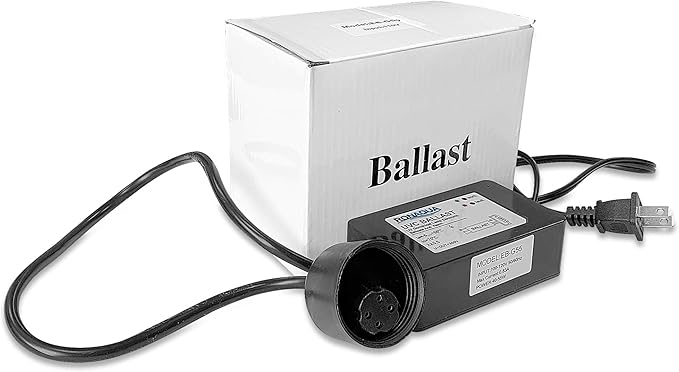 RONAQUA 100-120V 55W Electronic Ballast for 12GPM UV Water Sterilizer with Four Prong Connection to Lamp and Green/Red Indicator Light