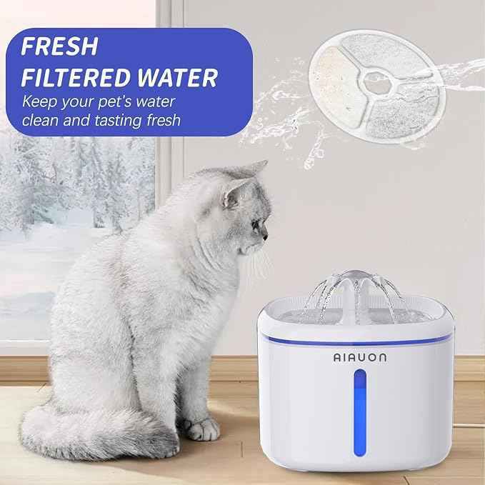 8 Pack Cat Fountain Filters,Pet Water Fountain Replacement Filters for 84oz/2.5L Cat Water Fountain