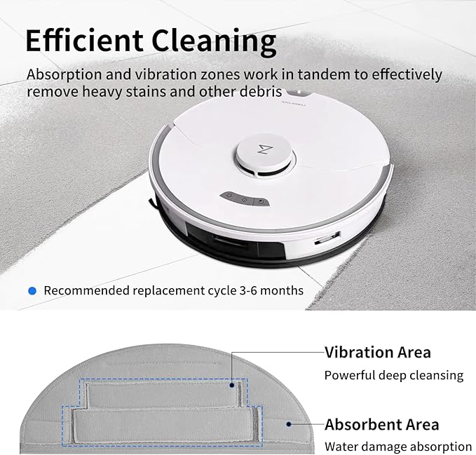 21 PCS Accessories Kit Compatible with Roborock S8 Pro Ultra Robot Vacuum Cleaner,6 Side Brushes,4 HEPA Filters,4 Dust Bags,1 Cleaning Brush,2 Main Brushes,4 Mop Pads,2 Tools - AquaVibe