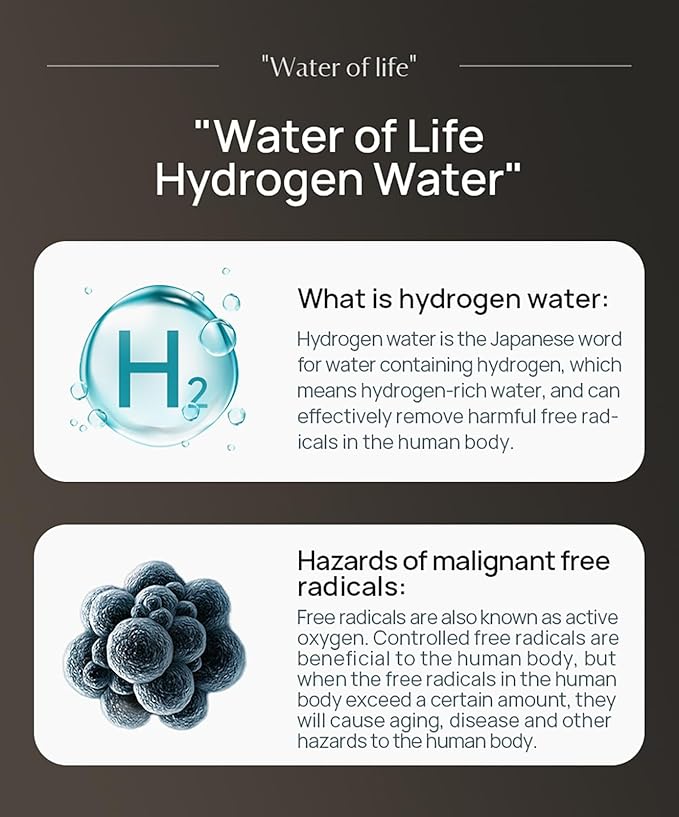 Portable Hydrogen Water Bottle Generator – Smart PEM Hydrogenated Water Bottle Glass | Rechargeable Molecular Hydrogen Water Machine for Travel, Fitness & Daily Hydration