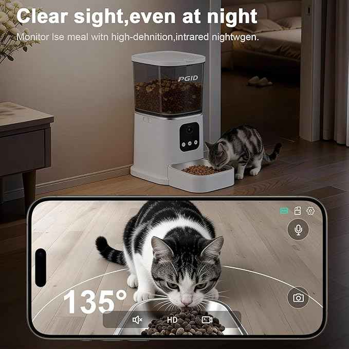Cordless Cat Water Fountain Stainless Steel 4.5L Fountain+ 5L Automatic Cat Water Fountain with 4K Camera + Hair Removel Glove Set for Pet Dog Cat