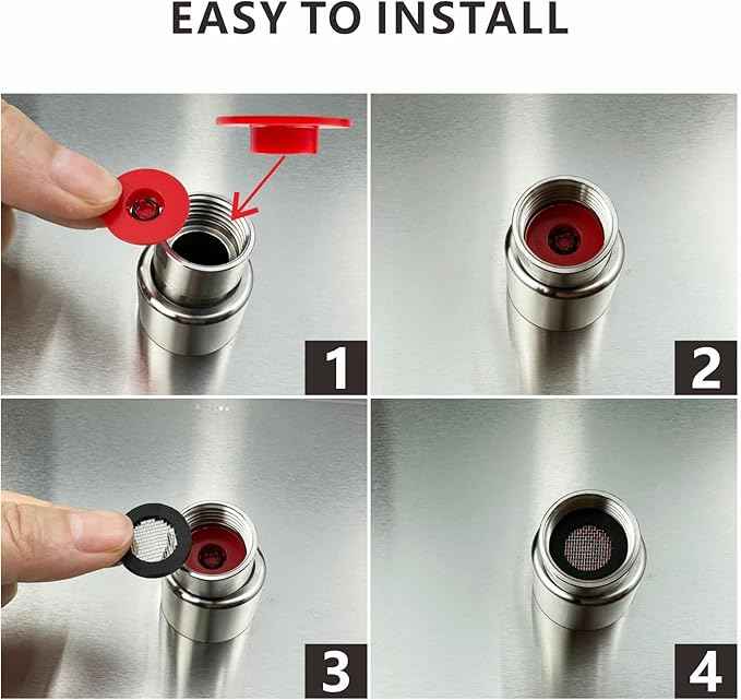 Voolan Shower Flow Restrictor Set - Fixed Showerhead Replace Parts -1.8 and 2.5GPM Flow Reducer Limiter + 2 Filter Gaskets + 5 Soft Silicone Nozzles For Shower Head Replacement