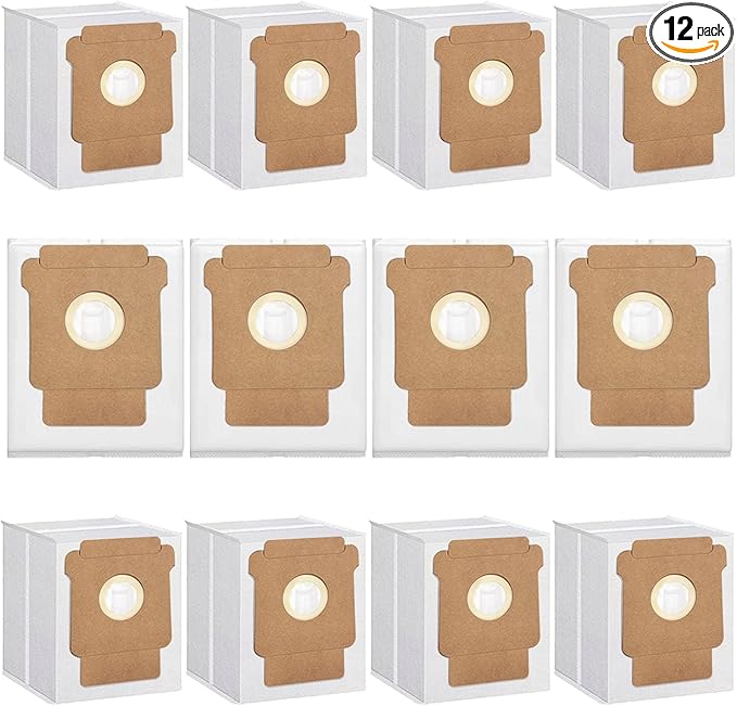 12 Pack Q0520 Vacuum Bags for iRobot Roomba Vacuum 2 Q0520 Essential Robot Vacuum Cleaner,Roomba 105 Combo/Vac,Plus 405 404 505 Combo Max 705 Vac,Max 705 Combo Robot,Disposable Auto-Empty Dust Bin Bag - AquaVibe