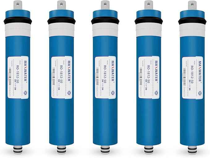 50 GPD Reverse Osmosis RO Membrane Under Sink Drinking Water Filter Purifier System, Universal Fit Replacement Cartridge for FLTMEME50, MC7, WP560018, TW30-1812-50-5 Packs