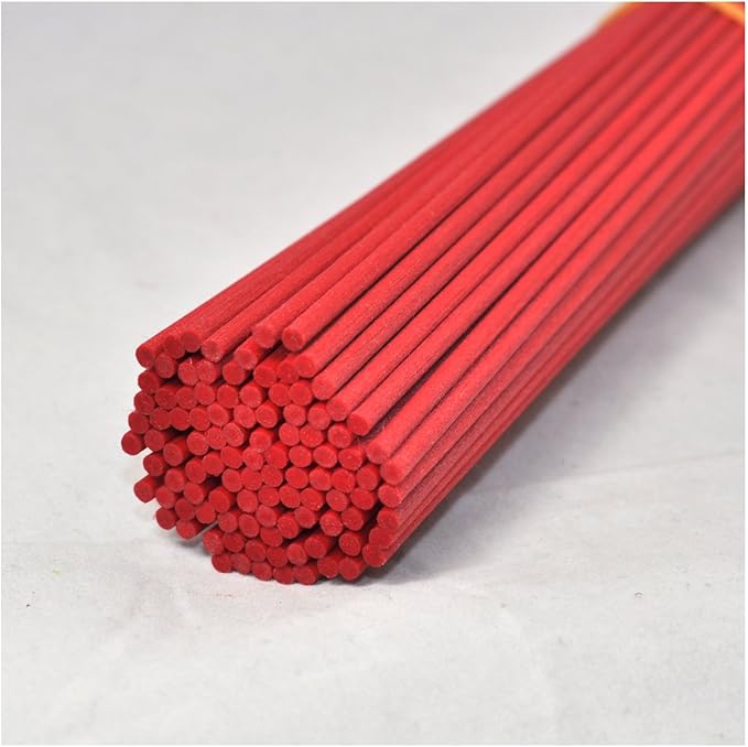 100 Pieces Fiber Reed Diffuser Replacement Refill Sticks (10" x 3mm, Red) - AquaVibe