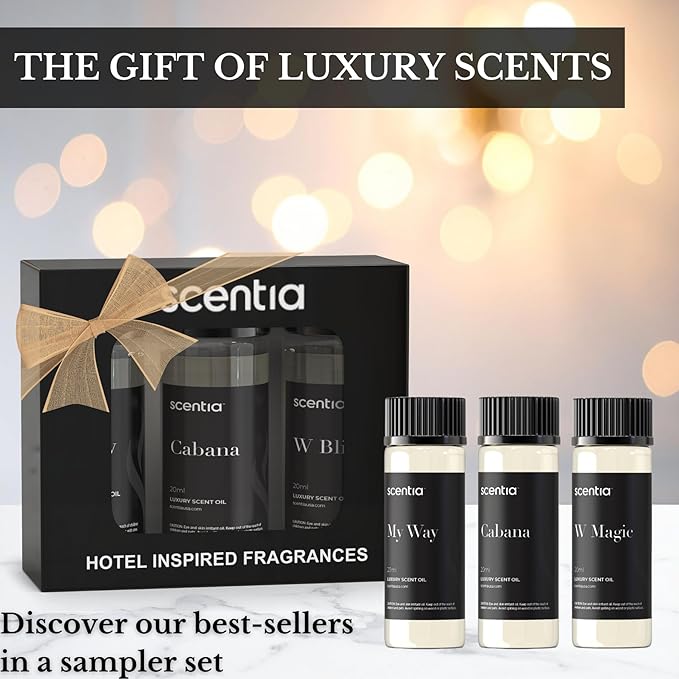Hotel Diffuser Oil | Aromatherapy Fragrances Inspired by 5-Star Hotels | Luxurious Scents Gift Set - 3 x 20ml Bottles Set - The 1 Hotel Miami, W Hotel & 5- Star Hotels