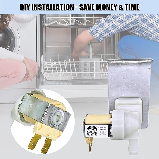 154637401 Dishwasher Water Inlet Valve, Dishwasher Water Valve Assembly Replacement Parts 154219601 154359801 154373301 AH1990907 AP4321824 PS1990907