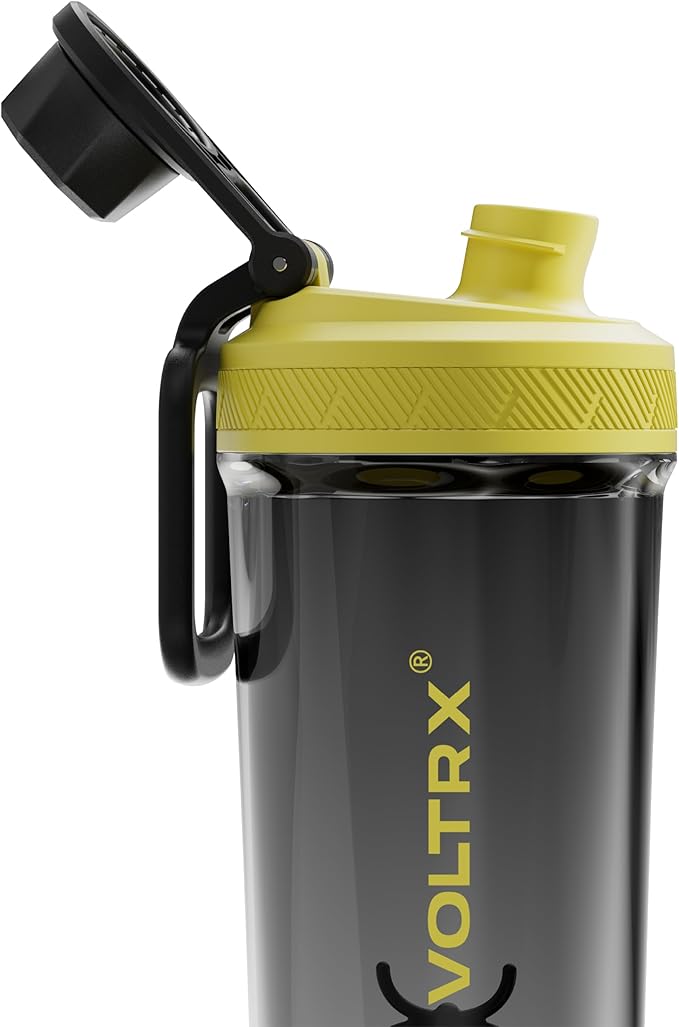 VOLTRX Shaker Bottle, Gallium USB C Rechargeable Electric Protein Shake Mixer, Shaker Cups for Protein Shakes and Meal Replacement Shakes, BPA Free, Made with Tritan, Vivid Yellow, 24oz