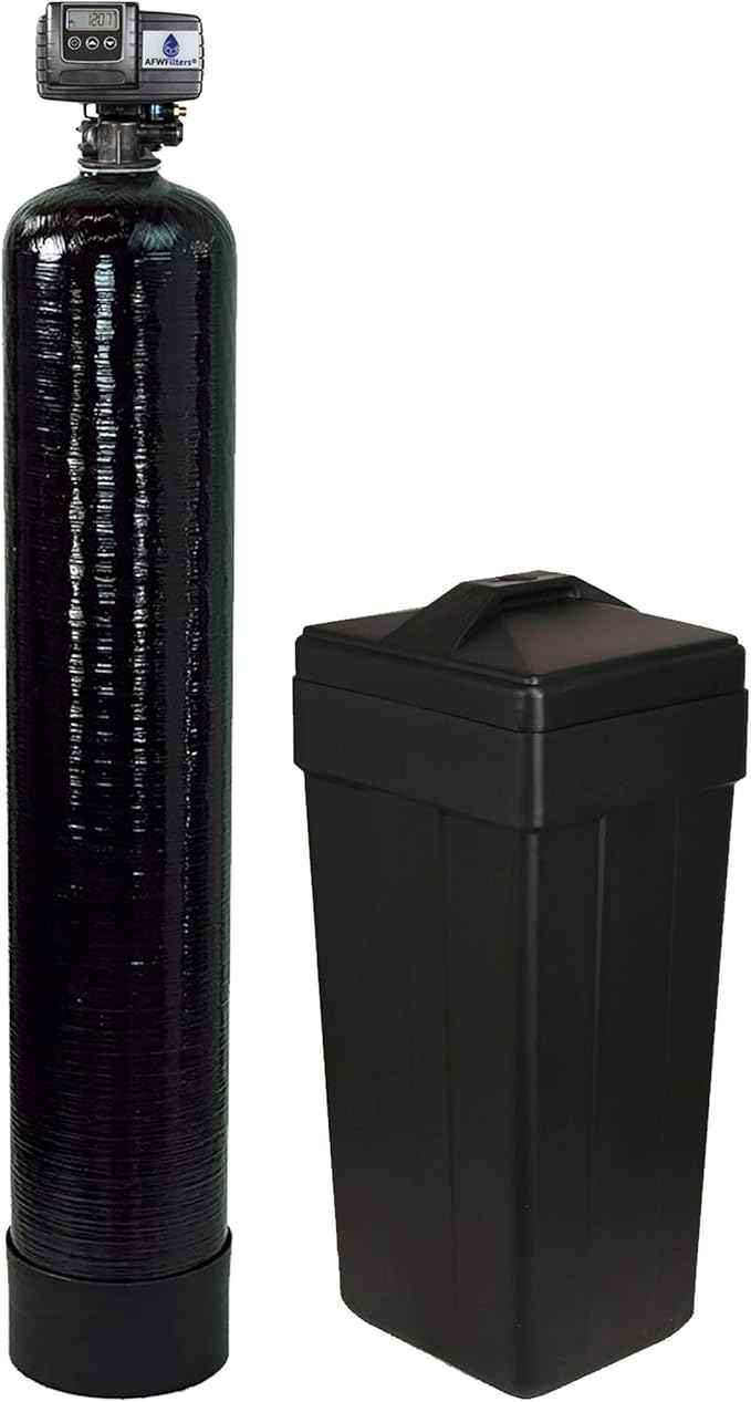 AFWFilters Built Fleck 48,000 Water Softener System & iSpring RCC7AK, NSF Certified 75 GPD, Alkaline 6-Stage Reverse Osmosis System, pH+ Remineralization RO Water Filter System