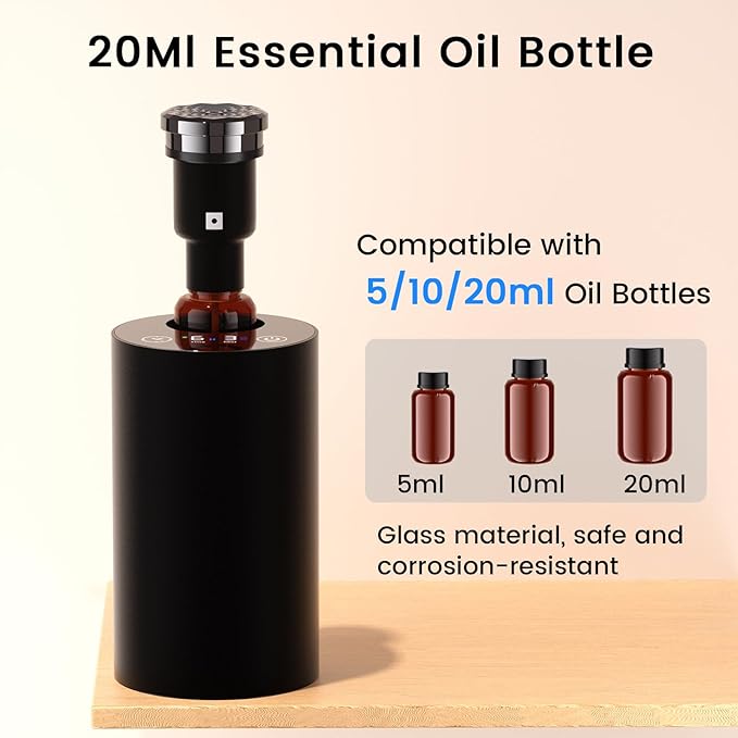 Diffuserlove Waterless Diffuser Essential Oil Diffusers Portable Car Aromatherapy Diffuser Travel Cordless Air Diffuser for Home Rechargeable Scent Machine Red