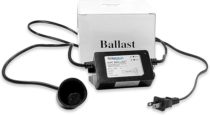 RONAQUA 100-120V 25W Electronic Ballast for 6 GPM UV Water Sterilizer with Four Prong Connection to Lamp and Green/Red Indicator Light