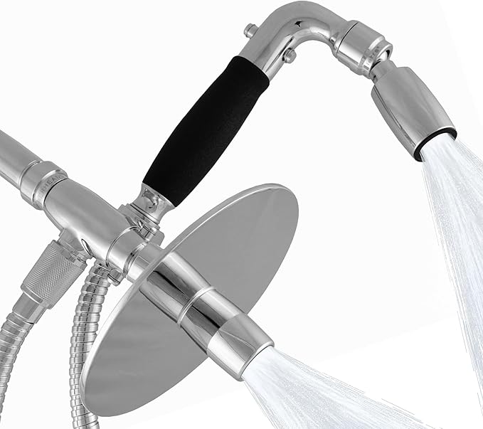 High Sierra® - Solid Lead-Free Metal 4-Way Combo with GEN 3 REFLECTIONS™ Fixed and Handheld Shower Head with Hose. Run Separately or Both at Full Flow - 1.25 GPM per Shower Head - Chrome Finish