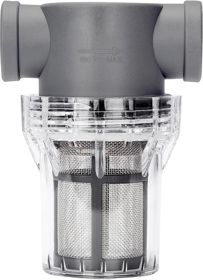 3/4'' Female NPT in-Line Strainer - Garden Hose Filter for High Pressure Washer, Sediment Filter with 30 Mesh Stainless Steel Screen (3/4'' 30 Mesh)
