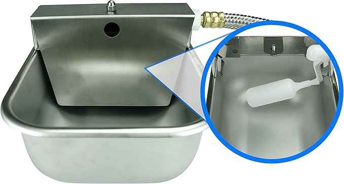 Nelson Rust Proof Stainless Steel Outdoor Automatic Dog Waterer Bowl Dispenser - Easy To Clean and sanitize, Quick Setup With Fresh Water Refill - Perfect Alternative Choice For Livestock Farm Animals