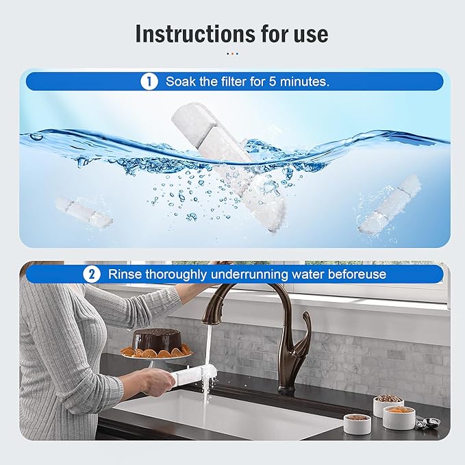 16 Packs Replacement Filters for DownyPaws Battery Operated Cat Water Fountain DPWFP6, 8 Months Set of Replacement Filters for DownyPaws 84oz/2.5L Fursink Wireless Pet Water Fountain