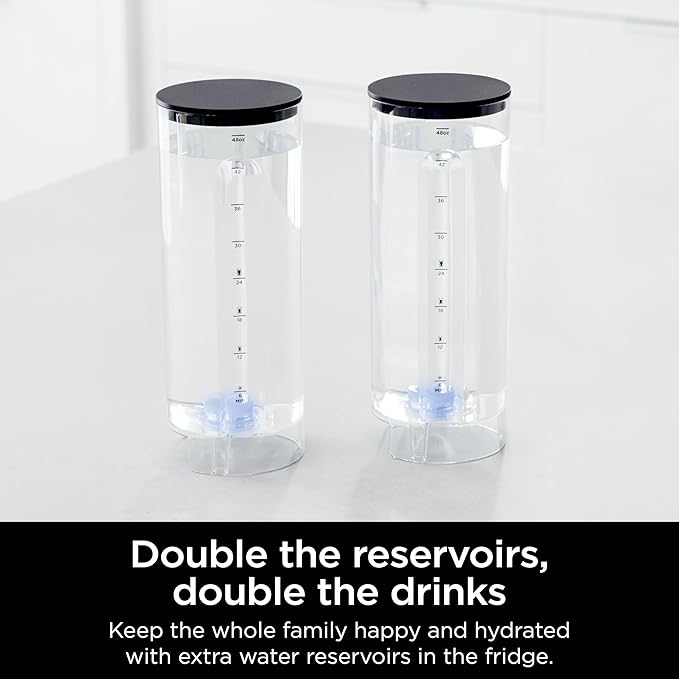 Ninja WCX01WR Thirsti 48oz Removable Water Reservoir, Black. Only Compatible with the Ninja Thirsti Drink System WC1001, Clear