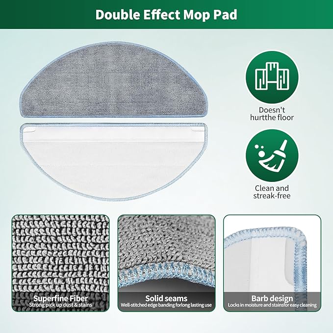 Replacement Parts compatible with iRobot Roomba Essential Series Y0140 Y0110 Y0112 Robot Vacuum Cleaner, Accessrioes inclue 2 Main Brush, 4 Mop Pad，6 Hepa Filter, 8 Side Brush - AquaVibe