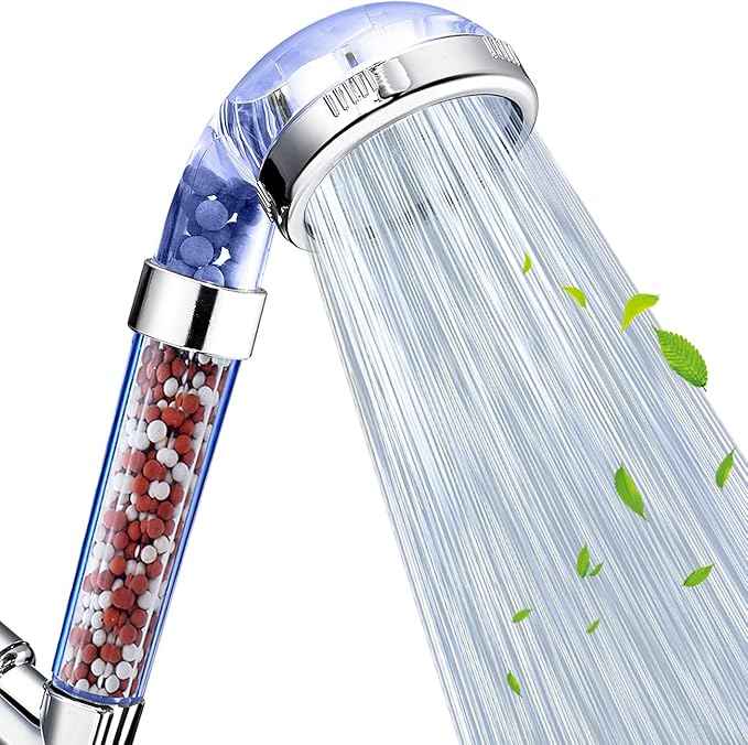 NOSAME Shower Head, Filter Filtration High Pressure Water Saving 3 Mode Function Spray Handheld Showerheads for Dry Skin & Hair