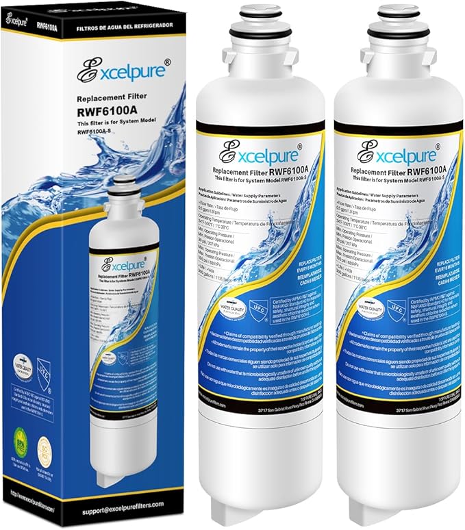 BORPLFTR50 Refrigerator Water Filter Replacement for Bosch Ultra Clarity Pro 11032531, 12033030, 11025825, BORPLFTR55, B36CT80SNS, B36CL80ENS, WFC100MF, WFS200MF, RA450022, 2PACK - AquaVibe