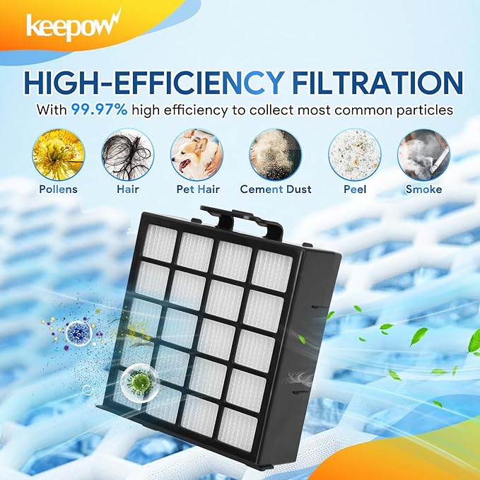 KEEPOW AZ4002 Vacuum Filter Replacement Compatible with Shark Power Detect Upright Vacuum Cleaner AZ4000 AZ4002 AZ4000C - AquaVibe
