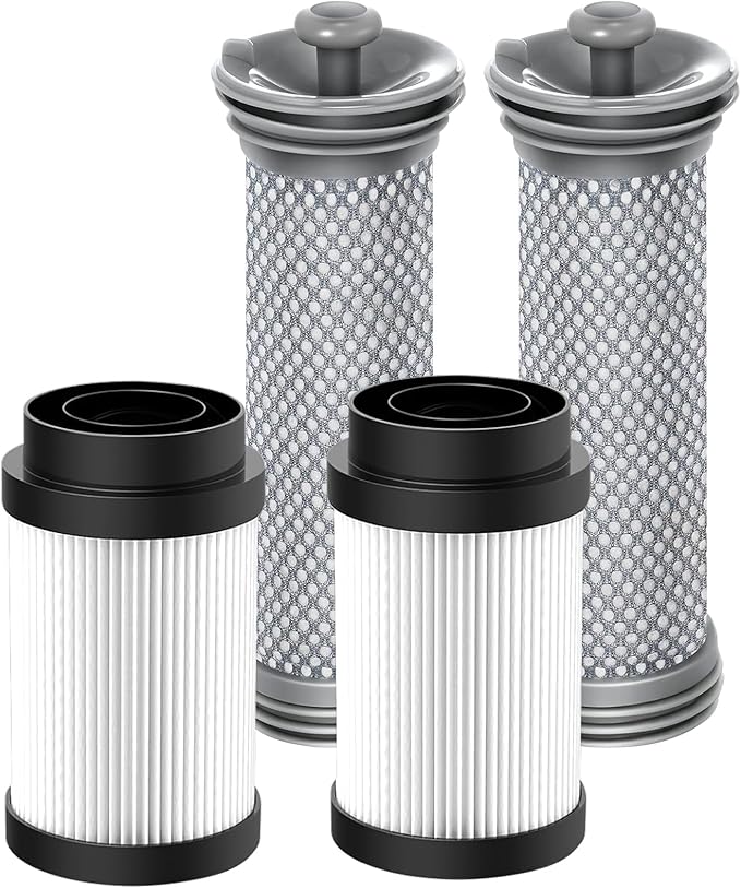 4 Pack Filter Replacement Parts for Tineco Pure ONE S15/S15 Essentials/S15 Pet Ex Vacuum Cleaner, 2 Pre Filters 2 HEPA Filters - AquaVibe