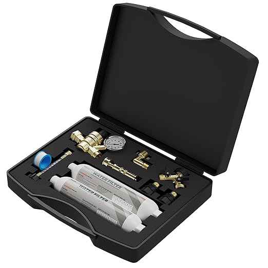 TORVA Water Hoses & Fittings for Camping All in One Fresh Water Kit - BPA Free, Includes RV Water Filter Cartridge, Hose Splitter, and Connectors - Essential RV Accessories for Outside Camper