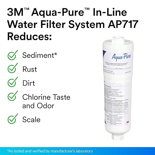 Aqua-Pure AP717 Inline Water Filter for Refrigerator,Ice Maker and Drinking Fountains,Inhibits Scale Build-Up,Removes Sediment,Chlorine Taste and Odor,(Pack of 12)