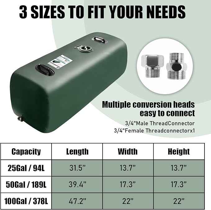 Drinking Water Storage Container,Portable Water Storage Bladder, RV Foldable Water Tank, Can Be Used for Storing Drinking Water, Camping, Traveling, Wilderness Survival Patrols, Etc.