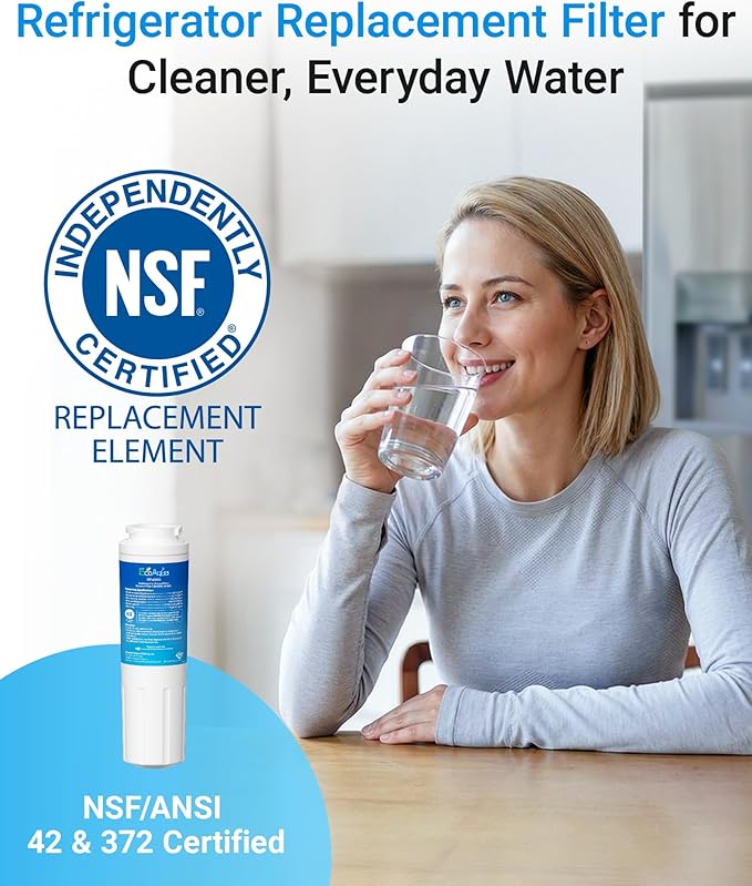EcoAqua Replacement Filter, Compatible with Maytag UKF8001, EDR4RXD1, Whirlpool 4396395, Puriclean II, Kenmore 46-9006, Everydrop Filter 4, Viking RWFFR Refrigerator Water Filter