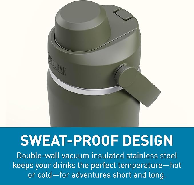 CamelBak Thrive Chug Insulated Stainless Steel Water Bottle Moss, 20oz