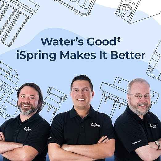 iSpring WGB32B-DS+AHPF12MNPT16X2 Anti-Scale Whole House Water Filter System w/ 3/4'' Push-Fit Stainless Steel Hose Connectors, Reduces Sediment, Scale, Chlorine, Corrosion Water Descaler Filter