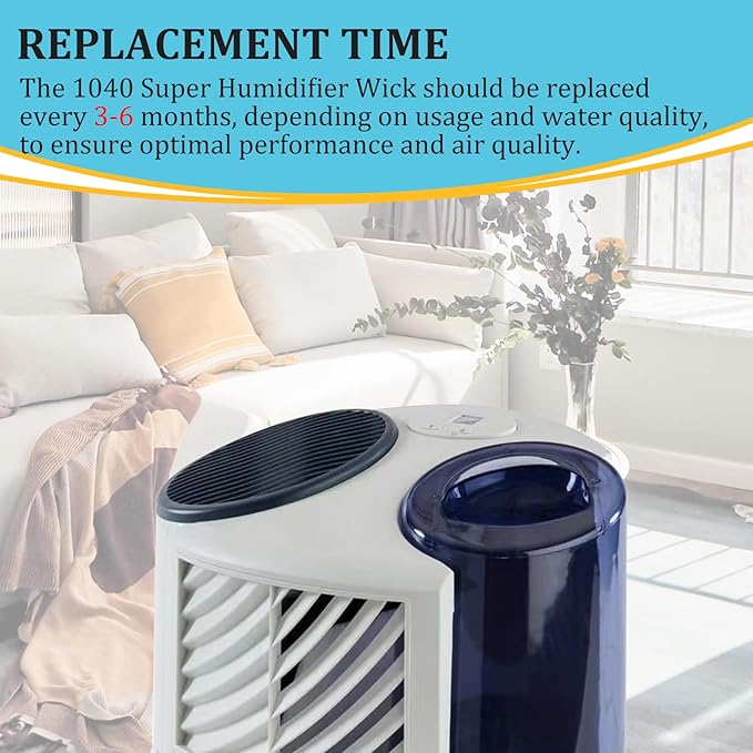 1040 Super Humidifier Wick Filter for Essick Air AIRCARE B40 7D6 100 CM330ABLK CM330AWHT CM330DBLK CM330DWHT E35000 E27000 2PCS - AquaVibe