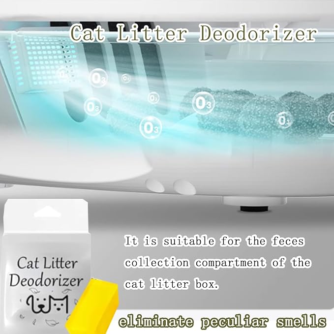 Pet Odor Eliminator for Litter Box litter deodorizer Home Cat Litter Deodorizer Compatible with Most Automatic Litter Boxes Safe litter box odor eliminator Enzyme Formula for Cats & Dog