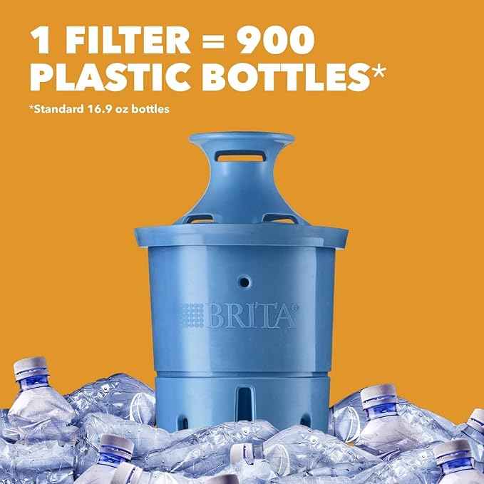 Brita Elite Water Filter Replacement for Pitchers and Dispensers, BPA-Free, Reduces 99% of Lead, Lasts Six Months or 120 Gallons, Includes 1 Pitcher Replacement Filter