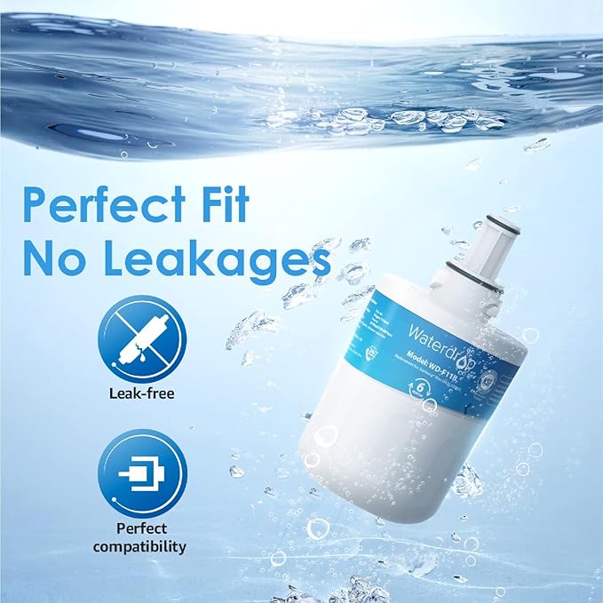 Waterdrop Replacement for Samsung® DA29-00003G, DA29-00003B, DA29-00003A, Aqua-Pure Plus, HAFCU1, RFG237AARS, FMS-1, RS22HDHPNSR, RSG257AARS, WSS-1 Refrigerator Water Filter, 1 Filter