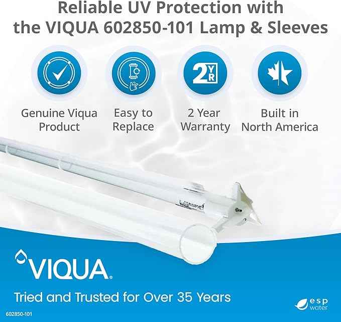 Viqua 602850-101 UV Lamp and Sleeve Kit for PRO10, G, G+ Water Treatment Systems, Genuine OEM Parts