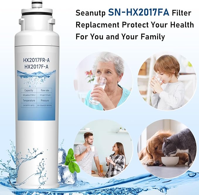 HX2017FR-A HX2017F-A Water Filter Compatible with Insignia NS-WF26FD9-1 WF26FD9-1 (3 Pack)
