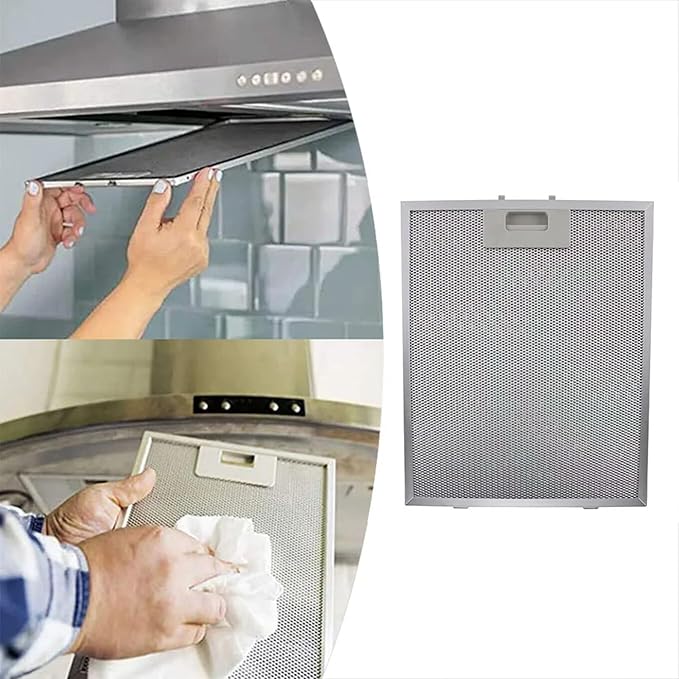2pcs 12.63X10.23inchs Range Hood Filter Grease Filter Extractor Ventilation Aluminium Aspirator filter Mesh 320x260x9mm - AquaVibe