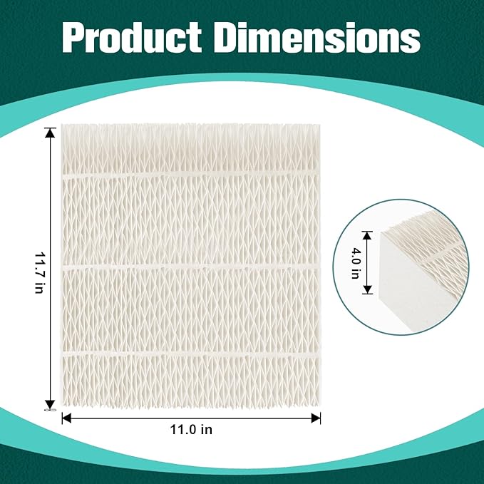 ROMON 1043 Humidifier Super Filter Wick Replacement for Essick Air AIRCARE 821000 826000 826800 831000 EP9500 EP9700 EP9R500 EP9R800 and Bemis Space Saver 8000 Series Humidifiers, 1 Pack