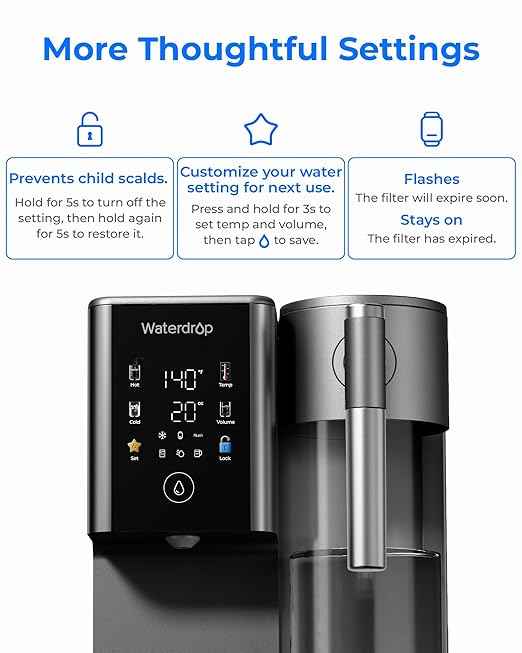 [Mineral] Waterdrop WD-A2G Countertop Reverse Osmosis System Water Filter,Hot and Cold RO System,6 Temperature Settings,3:1 Pure to Drain,6-Stage,Portable Pure Water Tank