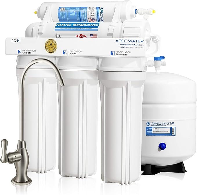 APEC Water Systems Ultimate RO-Hi Top Tier Supreme Certified High Output Fast Flow Ultra Safe Reverse Osmosis Drinking Water Filter System