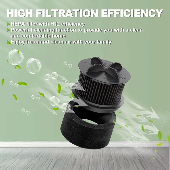 Artraise Replacement Filter for Bissell Style 10, for Bissell Powerforce Filter Style 9 & 12 Vacuum Cleaner, part # 2031085ES, 203108532065,2031183,32064 & 32065, 2 Pack Outer Foam & Inner Filters - AquaVibe