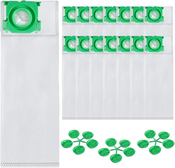 15 PACK 5093AM Vacuum Filter Bags for Sebo C/G/X Series, 300/350 Mechanical, 370 Comfort Upright Vacuum Cleaner & Windsor Sensor S12 S15 XP12 XP15 XP18 SR12 SR15 SR18 Versamatic Plus - AquaVibe