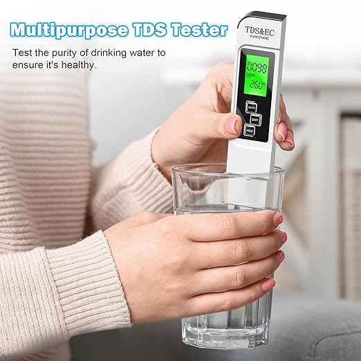 Water Testing Kits for Drinking Water- 4 in 1 TDS Meter TDS EC & Temperature(°C,°F) Meter,Accurate & Reliable Digital Tap, Well, Swimming Pool,Hydroponics, Aquarium, RO/DI System