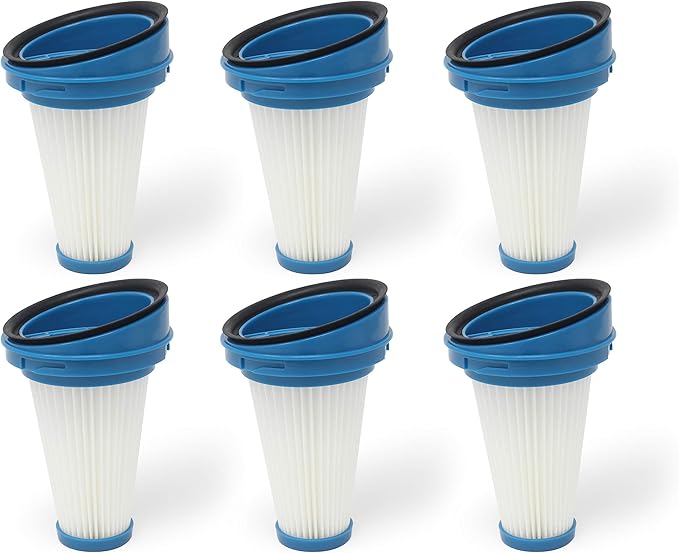 Fette Filter - 6-Pack Replacement Vacuum Dust Bin Filters for Black and Decker SVF11 Fits 2-in-1 Cordless Lithium Stick Vacuums HSV320J HSV420J HSV520J HSV320J32 HSV420J42 HSV520J01 SVA420B SVA520B - AquaVibe