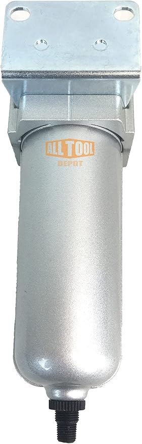 1/2" NPT HEAVY DUTY Industrial Grade Particulate Filter/Water Trap For Air Compressor Compressed Air Lines, 5u With Metal Bowl (AUTO DRAIN) - AquaVibe