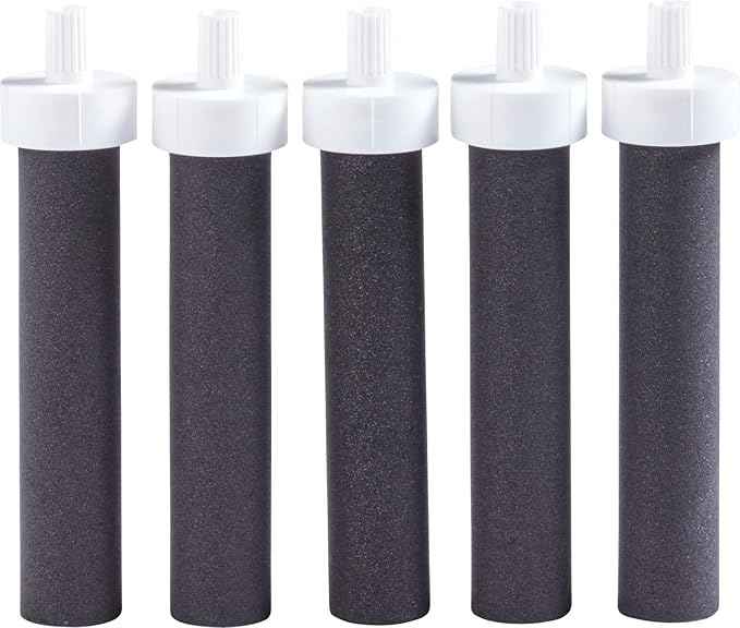 Brita Water Bottle Replacement Water Bottle Filters, Black, 5 Count